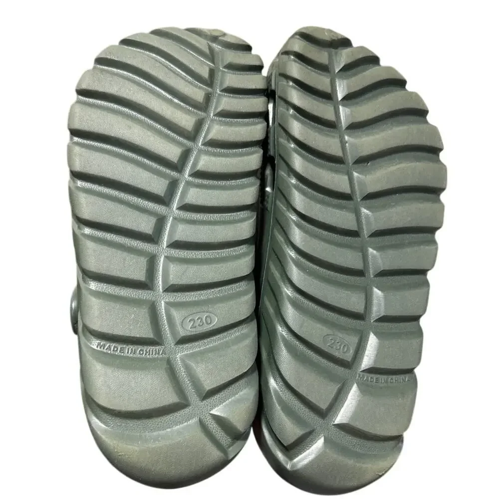 Amoji Mens Size 6 Army Green Clogs Round Toe Sandal Garden Water Shoes